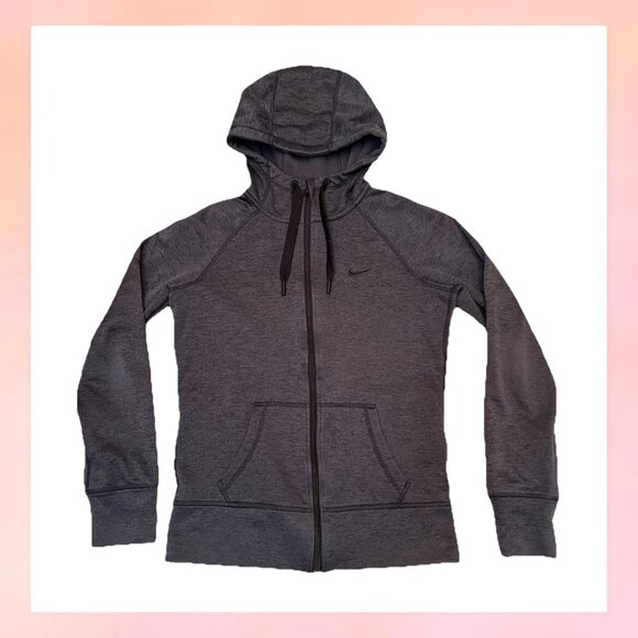 Nike Hoodie Sweatshirt Womens Therma Fit Full Zip KOTraining Running Black Small - Picture 1 of 6